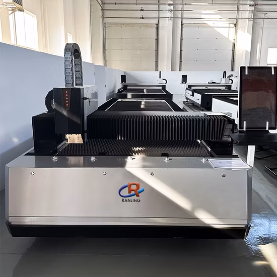 Macchina da taglio laser CNC da 1000 W per fibra metallica, alluminio, acciaio al carbonio, lamiera di acciaio inossidabile, fattore cinese