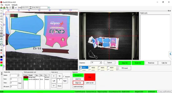 Alimentatore automatico della tagliatrice del tessuto del tessuto della tagliatrice del laser della macchina fotografica del CCD di 100W 130W in vendita